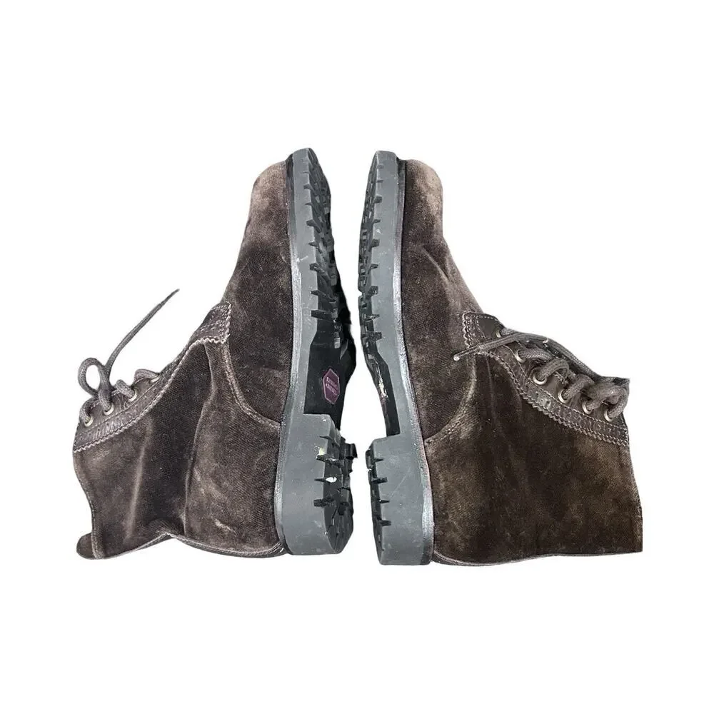 PENELOPE CHILVERS Rodriguez Velvet Boots Lace-Up Brown EU 37 US 6
